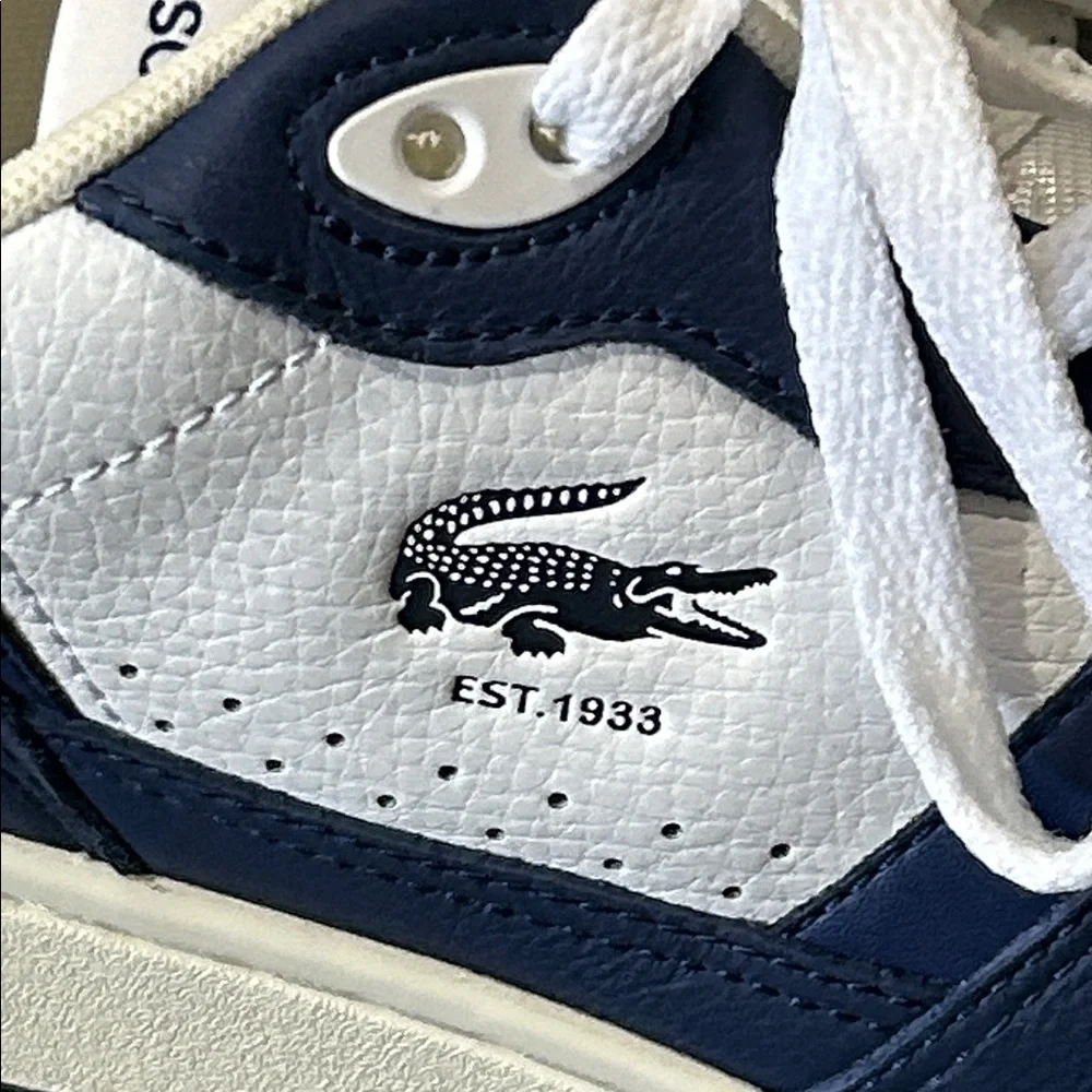 Lacoste Blue and White Mens Sneakers. Size 8. EUC - Picture 2 of 8